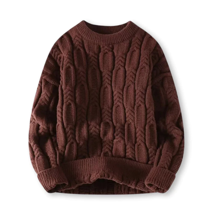 Elegancki męski sweter z dzianiny - klasyczny, ciepły i ponadczasowy na każdą okazję
