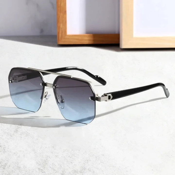 Stilvolle geometrische Herren Sonnenbrille für den modernen Look