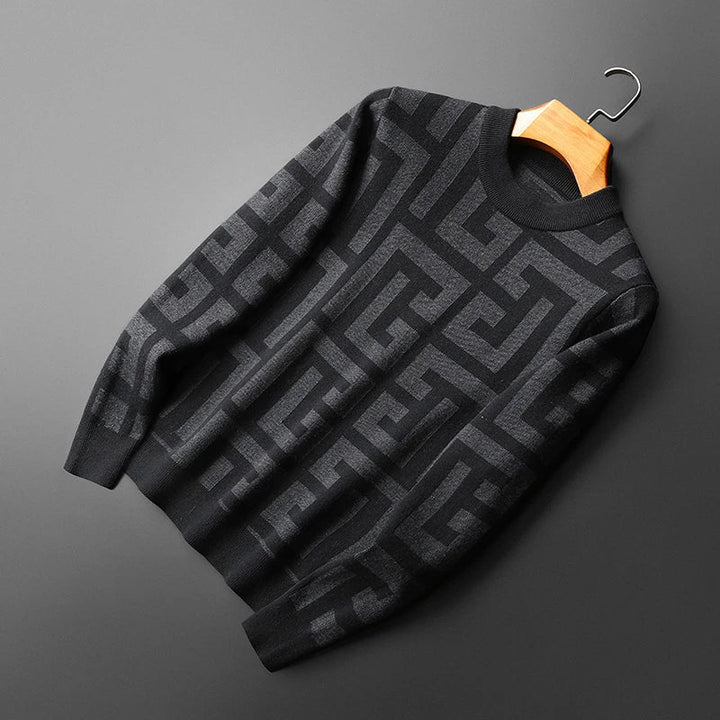 Elegancki męski sweter z dzianiny w klasycznym stylu