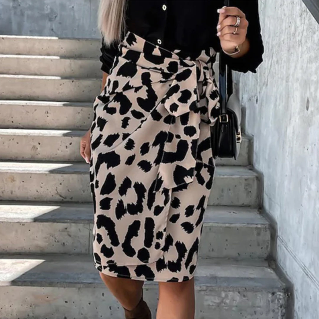 Chique Dames Rok met Luxe Luipaardprint - Erica
