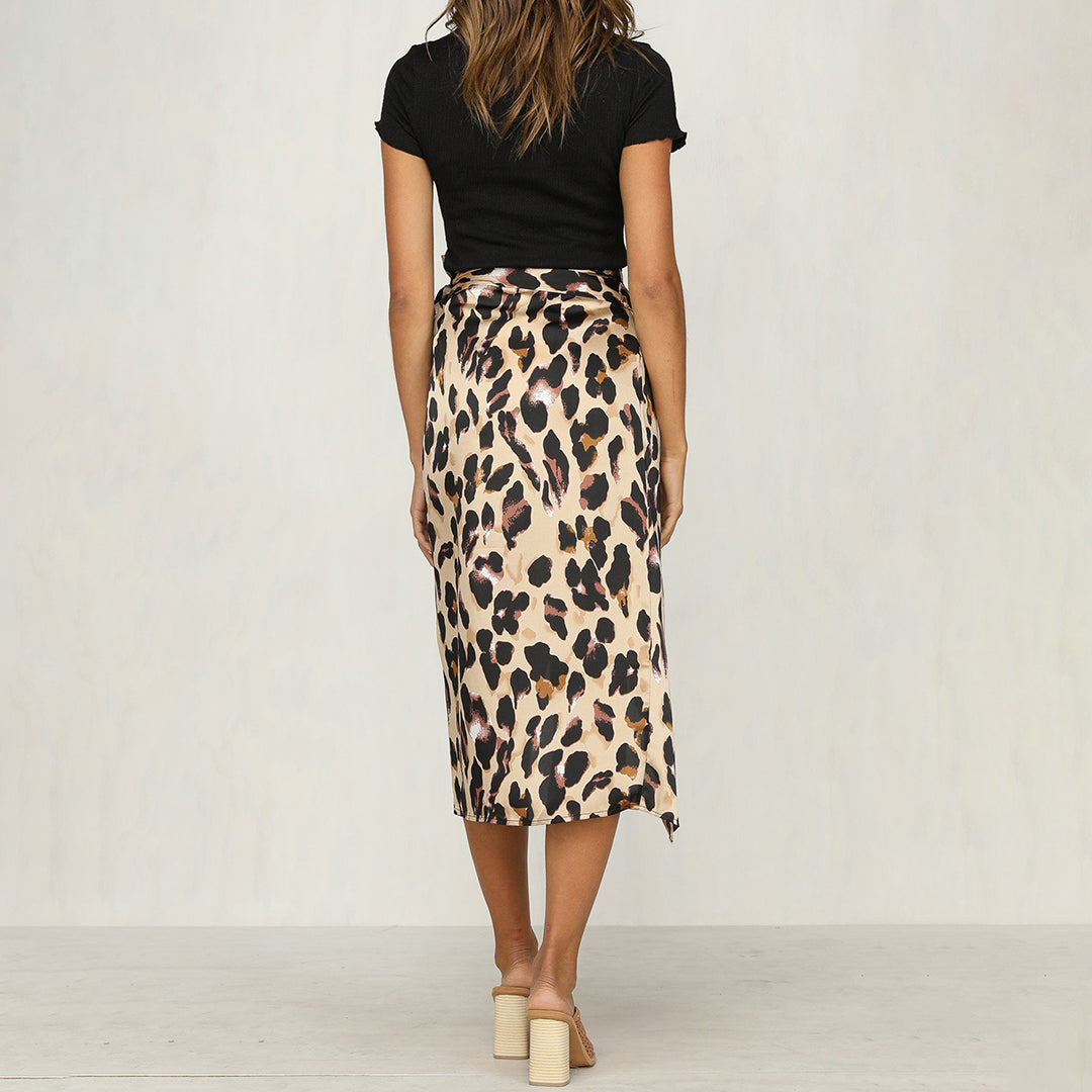 Chique Dames Rok met Luxe Luipaardprint - Erica