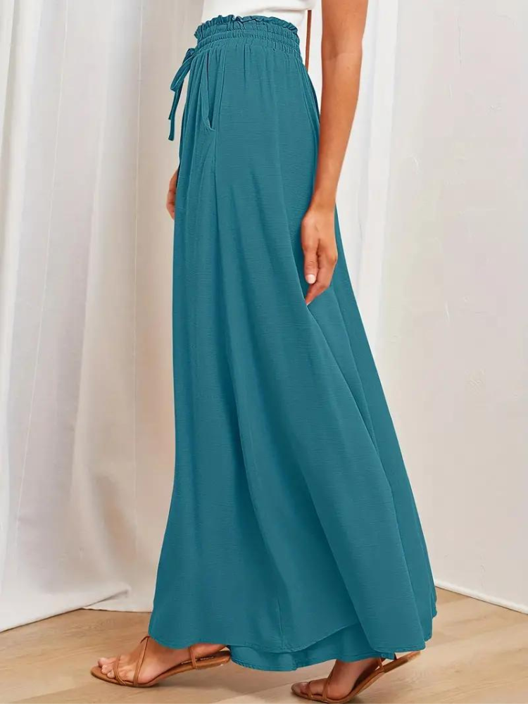 Eleganckie spodnie damskie z wysoką talią zapewniające stylowy wygląd