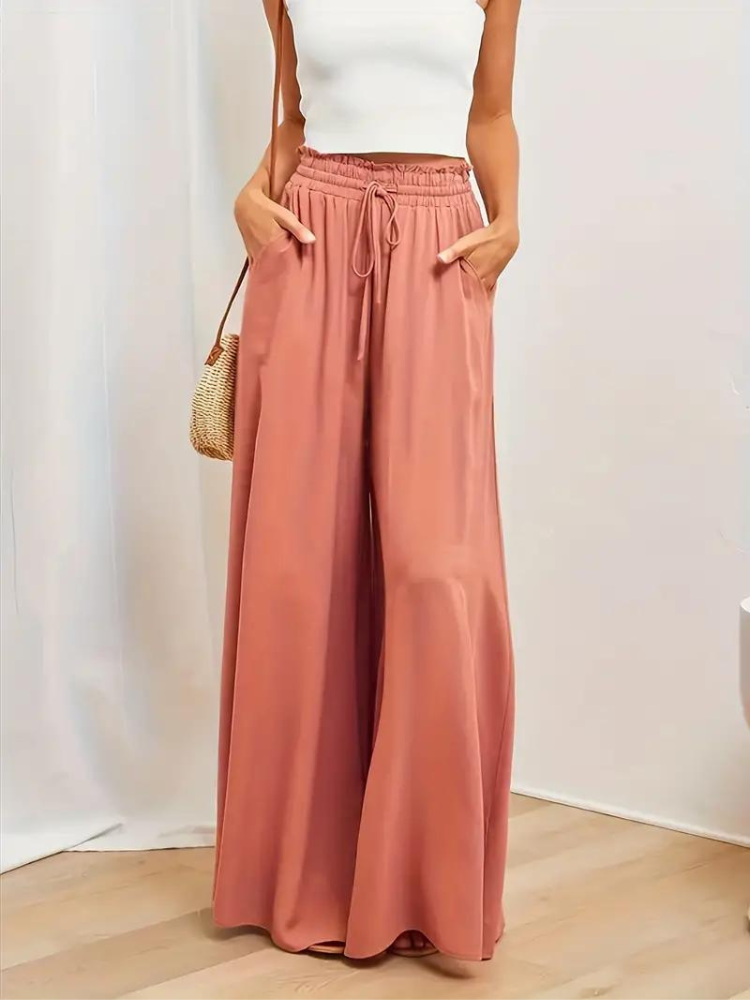 Eleganckie spodnie damskie z wysoką talią zapewniające stylowy wygląd