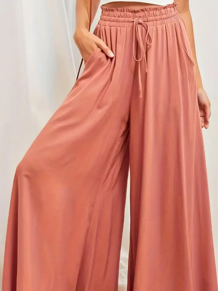 Eleganckie spodnie damskie z wysoką talią zapewniające stylowy wygląd