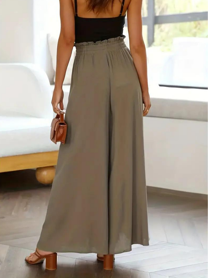 Eleganckie spodnie damskie z wysoką talią zapewniające stylowy wygląd