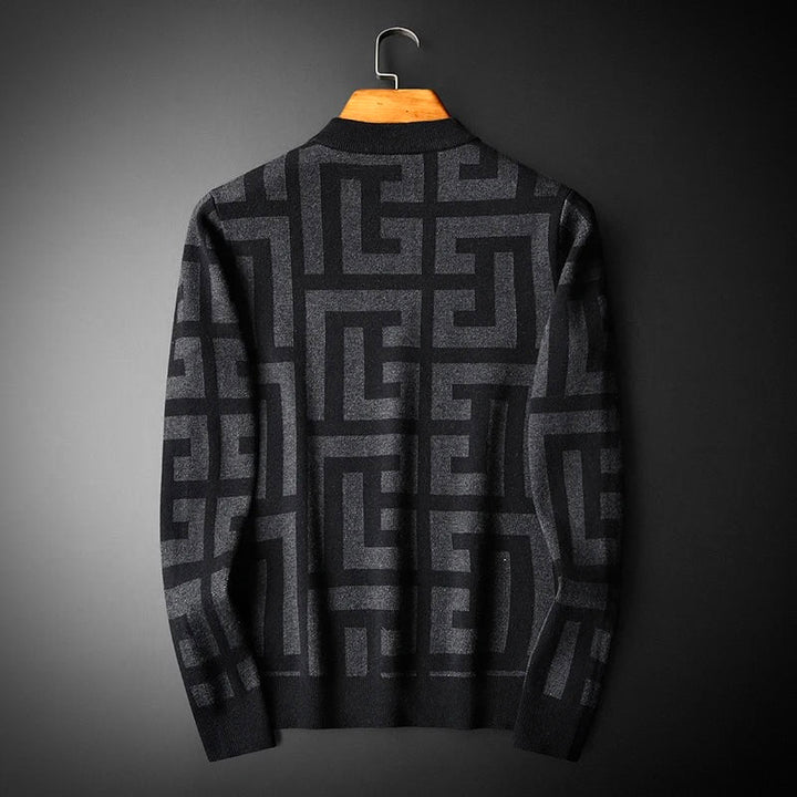 Elegancki męski sweter z dzianiny w klasycznym stylu