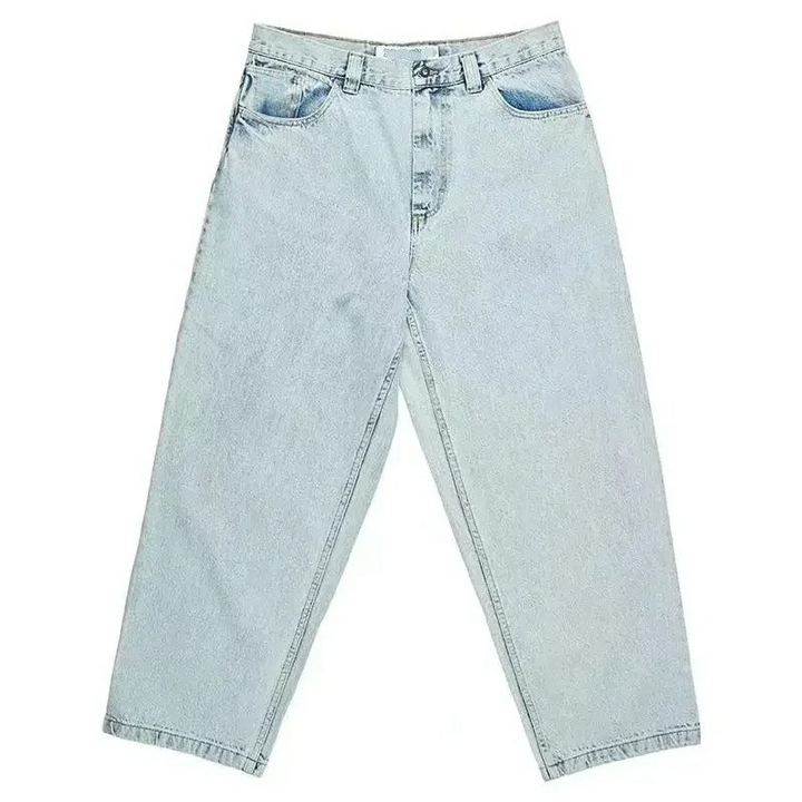 Stylowe, oversizowe jeansy męskie typu baggy w stylu skater