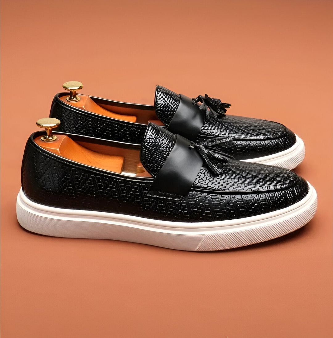 Stylowe skórzane loafersy męskie zapewniające elegancki wygląd