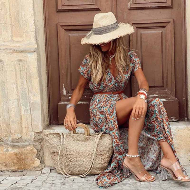 Szykowna sukienka boho dla kobiet - idealna do modnych i swobodnych stylizacji