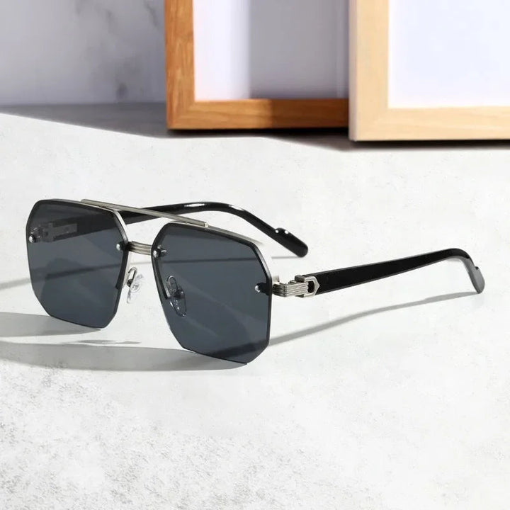 Stilvolle geometrische Herren Sonnenbrille für den modernen Look