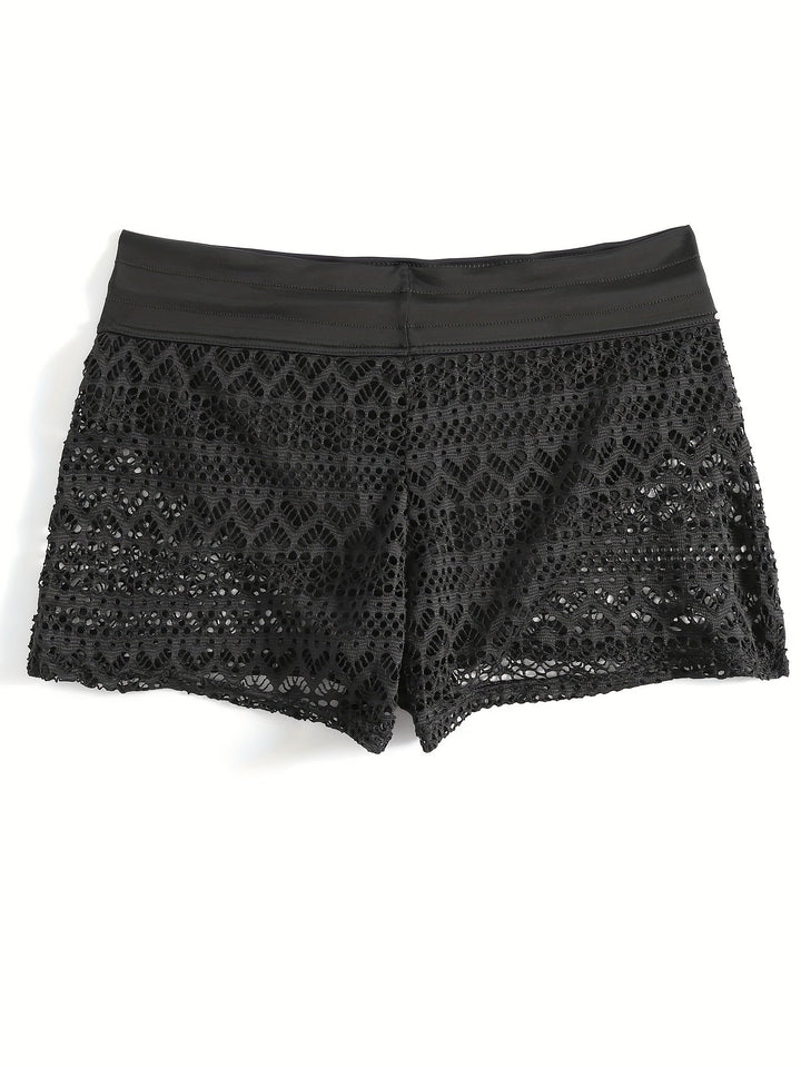 Mirella | Boho Strandshort met Elegante Gehaakte Kant voor een Sprankelende Zomerlook