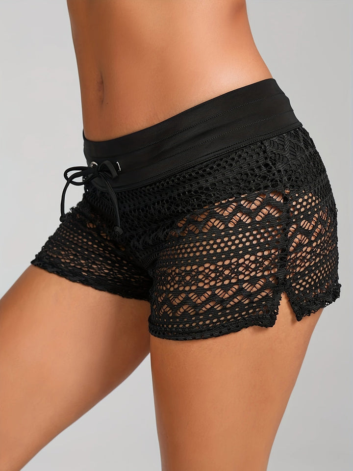 Mirella | Boho Strandshort met Elegante Gehaakte Kant voor een Sprankelende Zomerlook