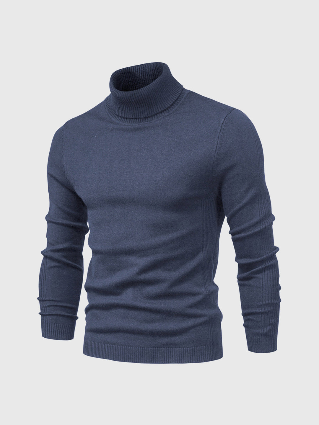 Męski sweter z golfem nadający się do prania, zapewniający wygodny styl