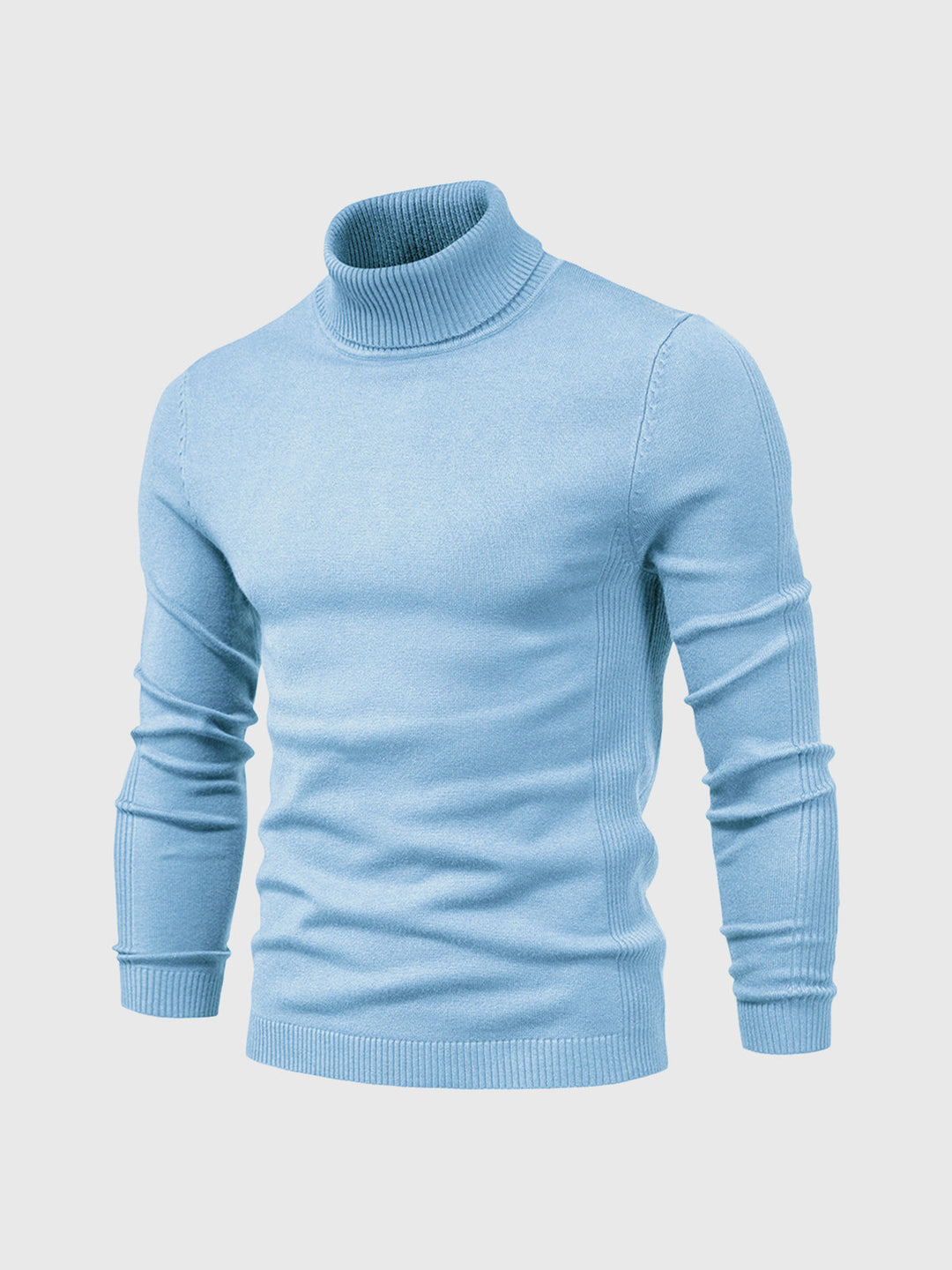 Męski sweter z golfem nadający się do prania, zapewniający wygodny styl