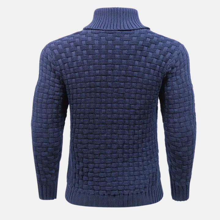 Wygodny męski sweter z dzianiny - miękki, uniwersalny i stylowy