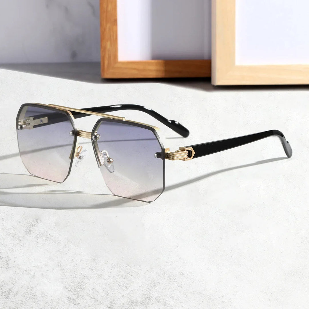 Stilvolle geometrische Herren Sonnenbrille für den modernen Look