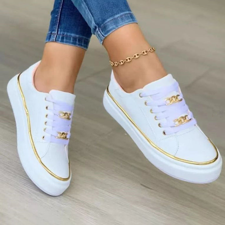 Modne damskie buty sportowe wykonane z materiału tekstylnego - idealne buty rekreacyjne dla Twojego stylu
