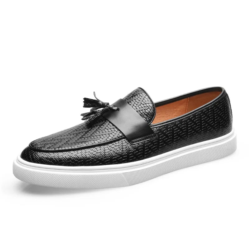 Stylowe skórzane loafersy męskie zapewniające elegancki wygląd