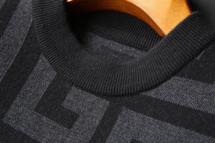 Elegancki męski sweter z dzianiny w klasycznym stylu