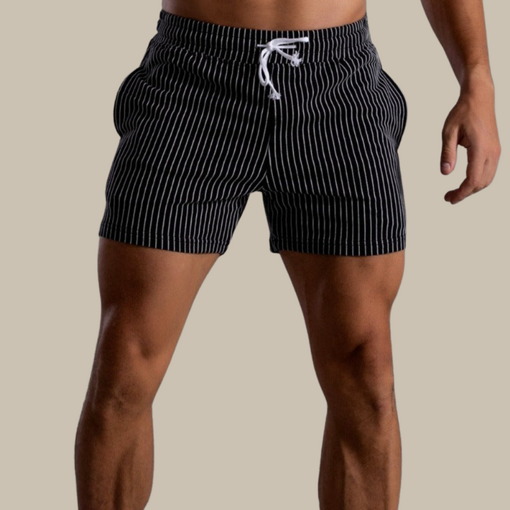 Vero - Ribstof Zwemshorts met Retro Pasvorm voor Heren