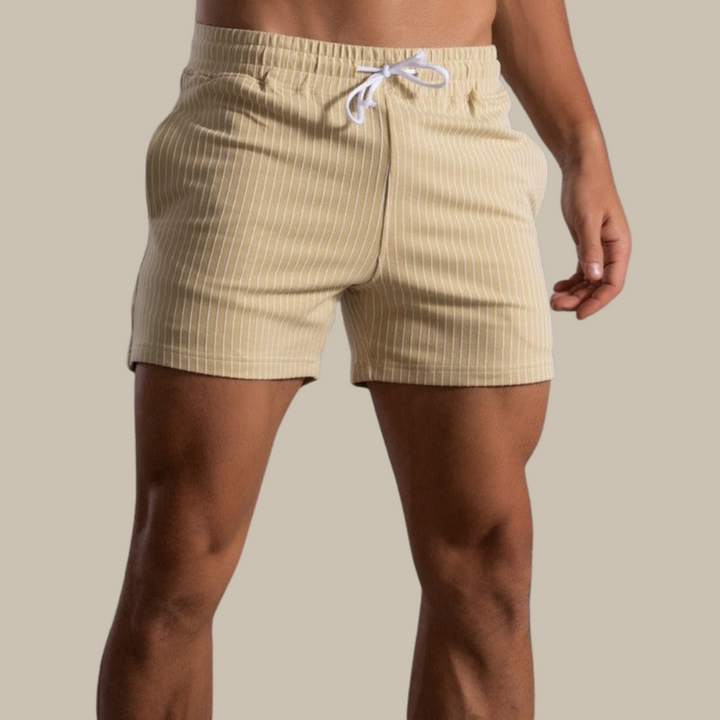 Vero - Ribstof Zwemshorts met Retro Pasvorm voor Heren