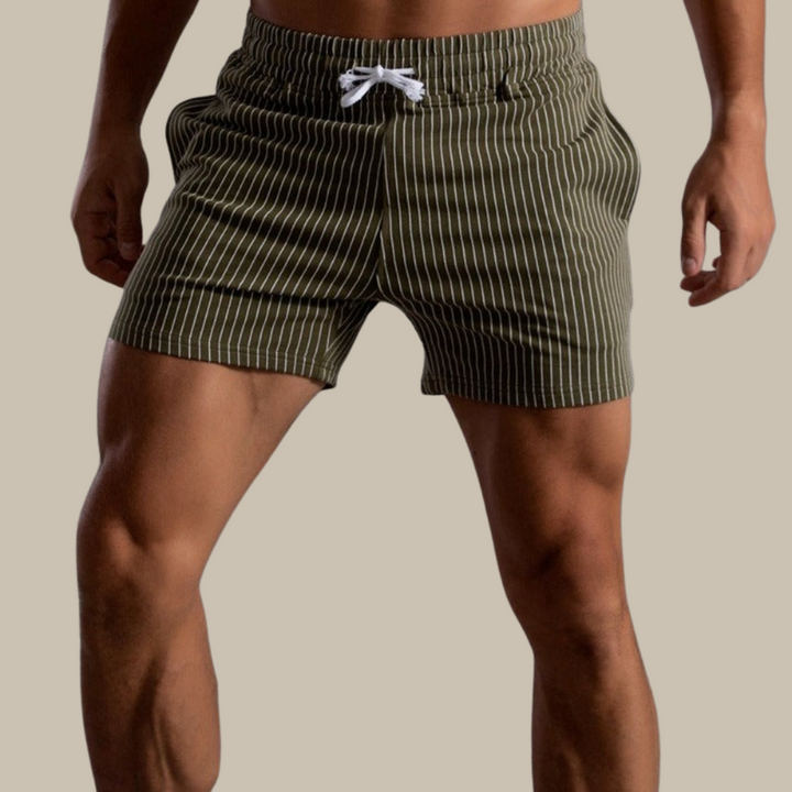 Vero - Ribstof Zwemshorts met Retro Pasvorm voor Heren