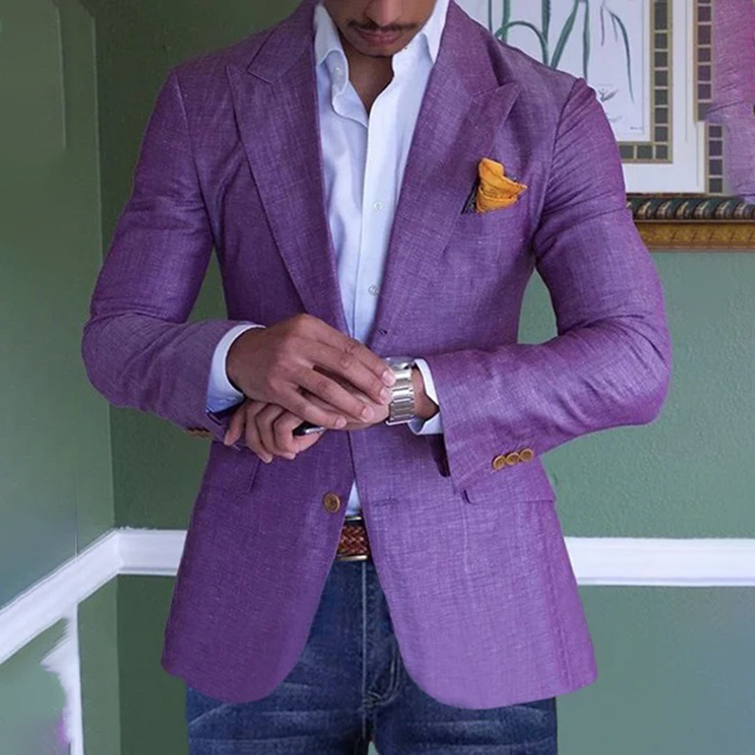 Elegancka męska marynarka biznesowa slim fit | Idealna do pracy i na okazje