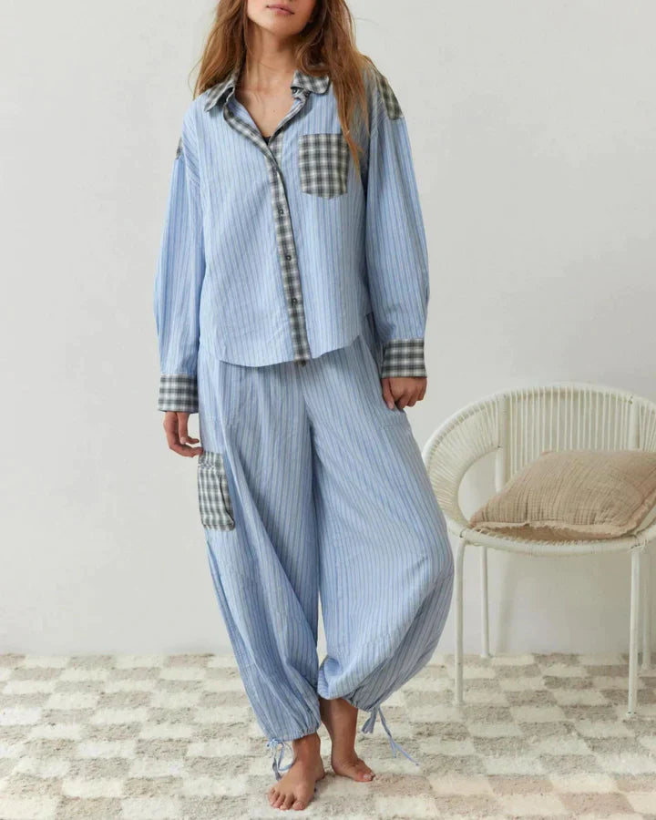 Pendo | Comfortabele Geruite Pyjama Set voor Een Rustige Nachtrust