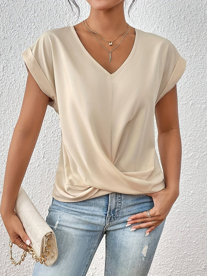 Luksusowa damska koszulka V-neck na każdą okazję
