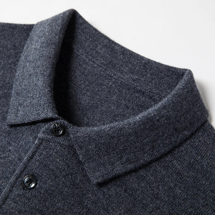 Elegancki, wysokiej jakości męski sweter polo zapewniający styl i wygodę
