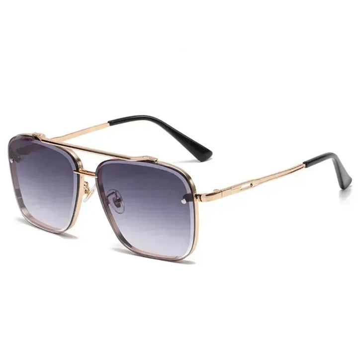 Modne męskie okulary przeciwsłoneczne w nowoczesnym, kwadratowym stylu aviator