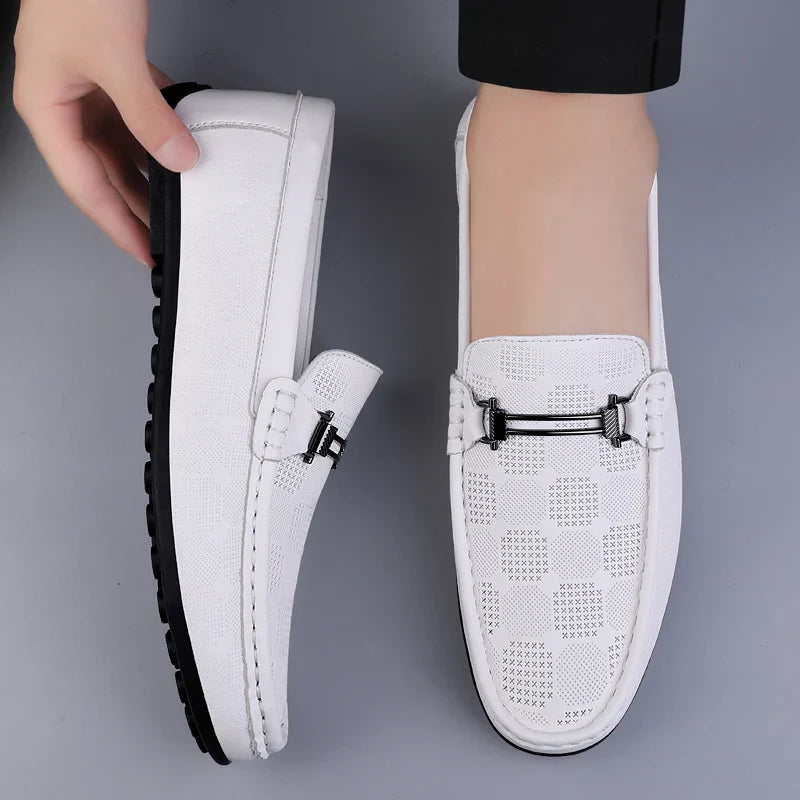 Eleganckie włoskie buty męskie wykonane z prawdziwej skóry wysokiej jakości