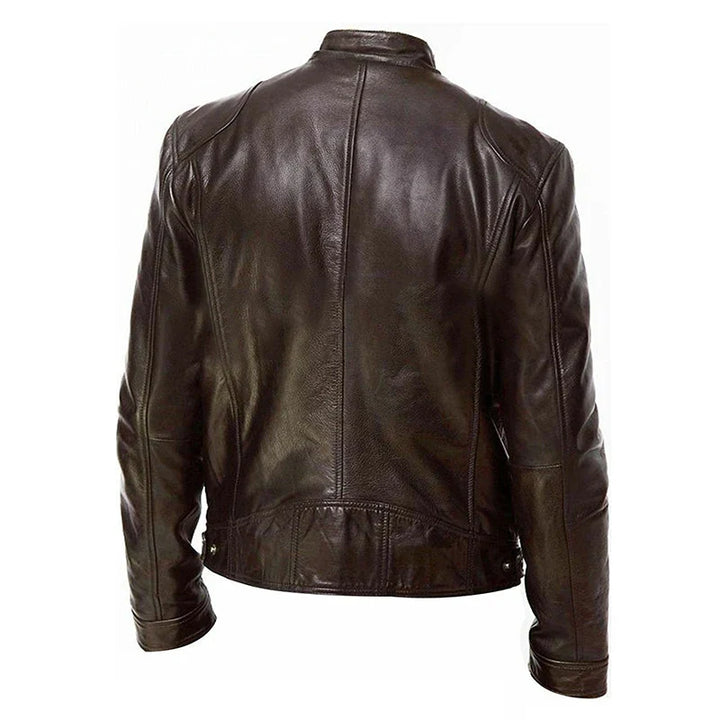 Męska stylowa kurtka biker klasy premium zapewniająca swobodny wygląd