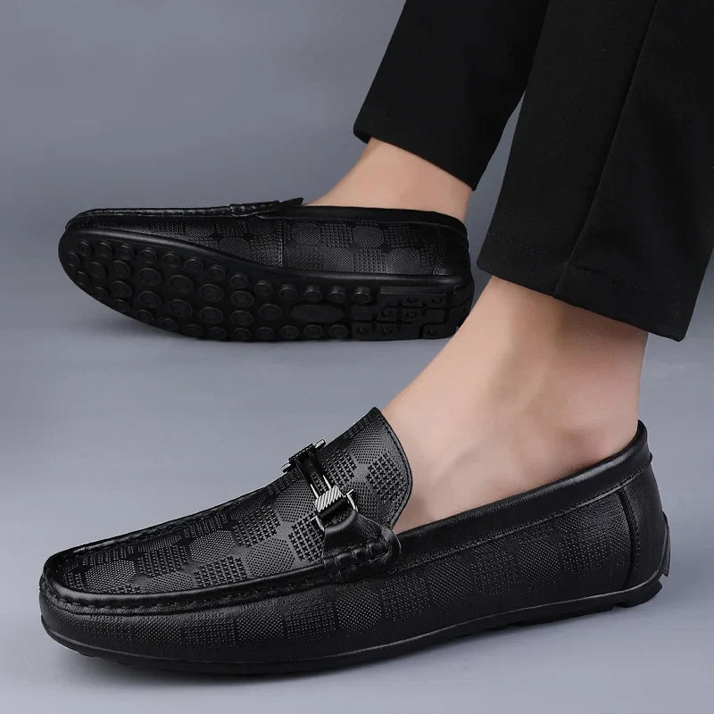 Eleganckie włoskie buty męskie wykonane z prawdziwej skóry wysokiej jakości
