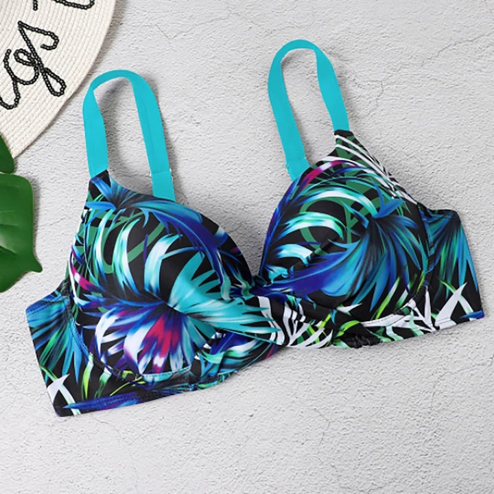 Dyanne | Conjunto de Bikini Alto con Estampado Tropical para un Estilo Veraniego Perfecto