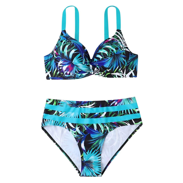 Dyanne | Conjunto de Bikini Alto con Estampado Tropical para un Estilo Veraniego Perfecto