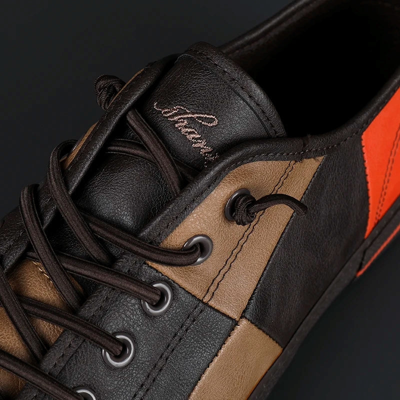 Stylowe męskie skórzane buty sportowe zapewniające elegancki wygląd