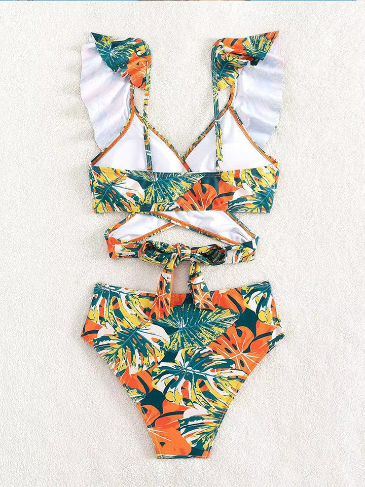 Diewertje | Luxe Tropische High-Waist Bikini Set voor een Stijlvolle Zomer
