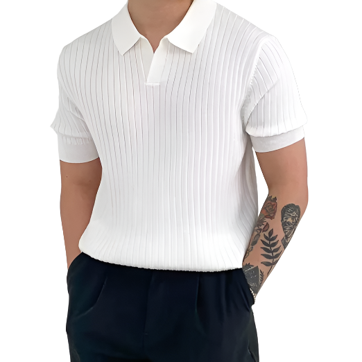 Elegancka męska bawełniana koszulka polo w stylowy wzór Florence