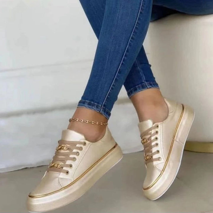 Modne damskie buty sportowe wykonane z materiału tekstylnego - idealne buty rekreacyjne dla Twojego stylu