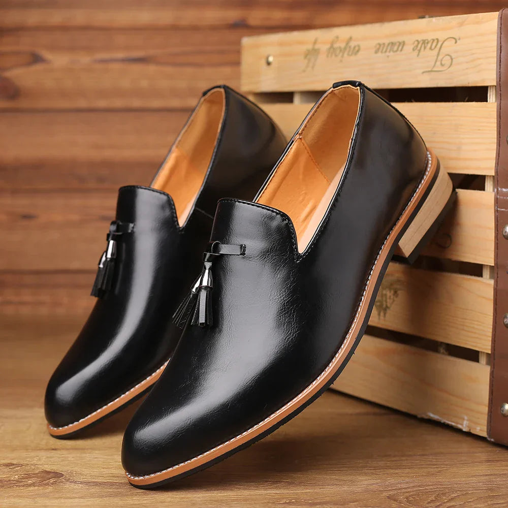 Stylowe męskie skórzane loafersy dla wyrafinowanego wyglądu