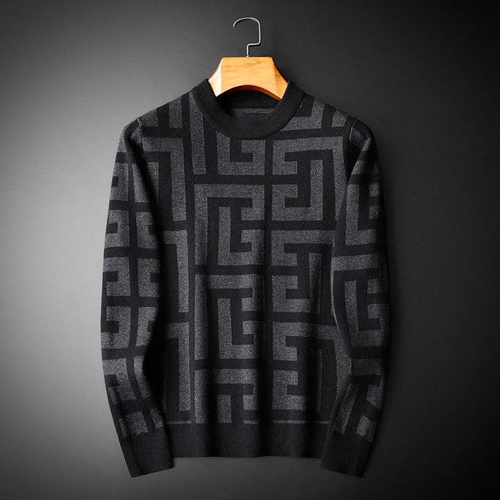 Elegancki męski sweter z dzianiny w klasycznym stylu