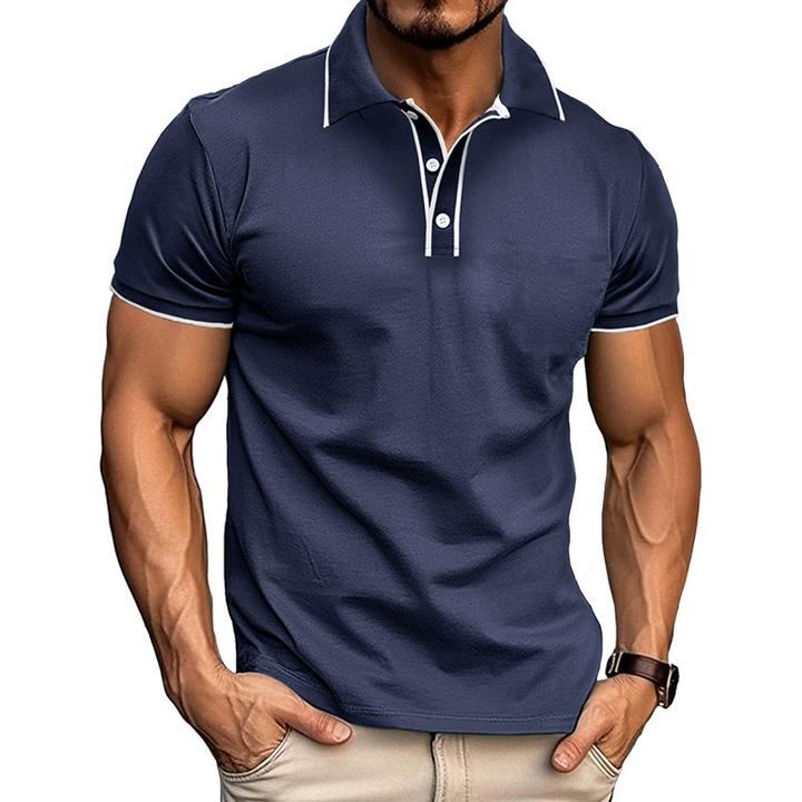 Elegancka męska koszulka polo z krótkim rękawem zapewniająca stylowy wygląd