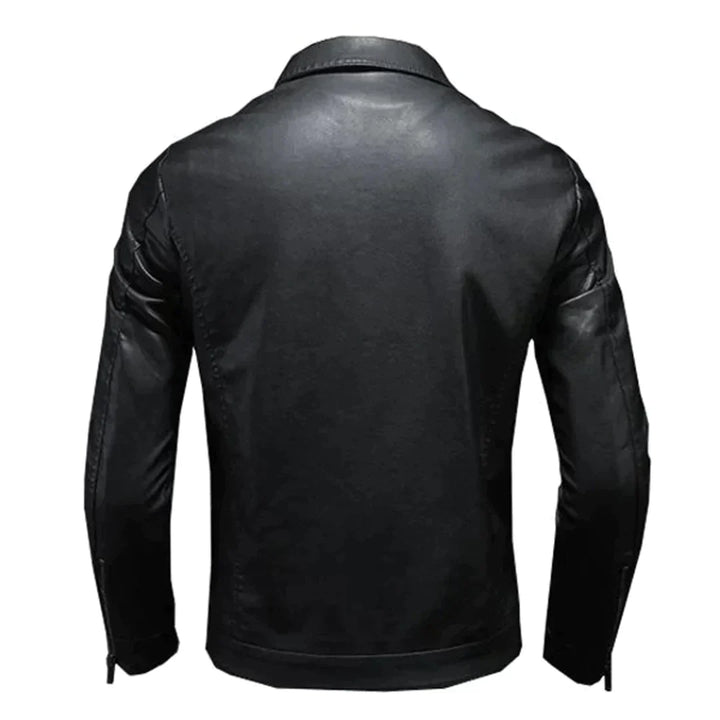 Męska kurtka motocyklowa Bernardo w klasycznym stylu - elegancja w kolorze czarnym