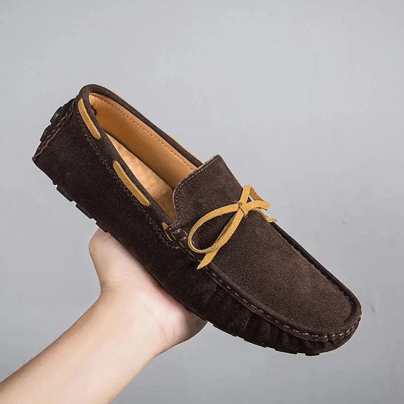 Stylowe męskie sznurowane loafersy wykonane z wysokiej jakości skóry premium