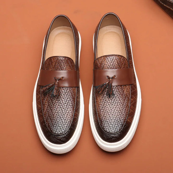 Stylowe skórzane loafersy męskie zapewniające elegancki wygląd