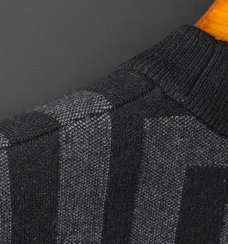 Elegancki męski sweter z dzianiny w klasycznym stylu