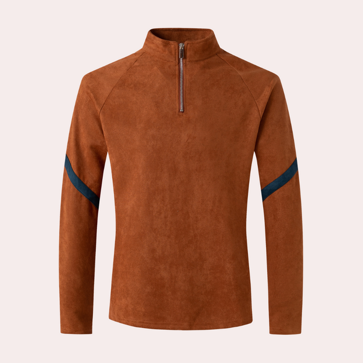 Stylowy sweter męski wykonany z wysokiej jakości mieszanki wełny zapewniającej ponadczasową elegancję