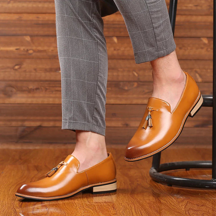 Stylowe męskie skórzane loafersy dla wyrafinowanego wyglądu