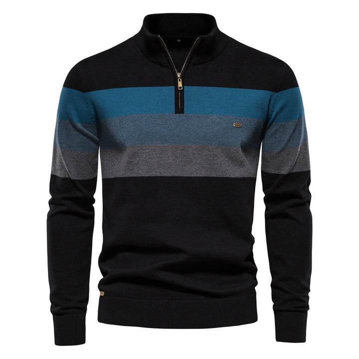 Elegancki, duży sweter męski premium w paski dla stylowych akcentów